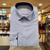 예작 J1FBS960BL TR 평직 솔리드 배색 블루 슬림핏 셔츠