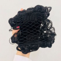 DU002 4종 올림머리가발 아코디언 당고, 밝은갈색