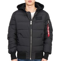 [알파인더스트리] MA-1 118107 03 BLACK 남자 후드 패딩 점퍼 자켓 레귤러핏