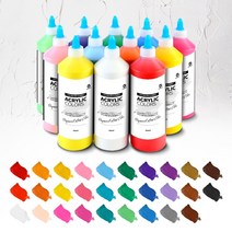 가민 전문가용 아크릴물감 대용량 물감 퍼포먼스미술 미술용품 500ml 29색, 21. 라이트 블루