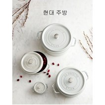 스타우브 꼬꼬떼 16 18 20 22 24 cm 직구 무쇠 주물 양수냄비 아테나, 레드, 18cm