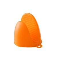 주방 베이킹 실리콘 단열 클립 화상 방지 미끄럼 장갑 가정용 오븐 전자 레인지 주먹 홀더, [04] Orange 1 pcs