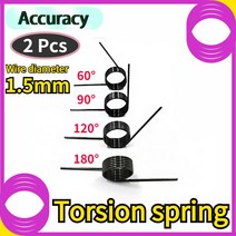 스프링 와이어 직경 1.5mm 고강도 V 형 비틀림 60/90/120/180 토크 앵글 피더 65Mn, 02 9mm(6 laps ), 04 1.5mm(120 degrees)