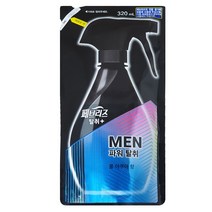페브리즈 MEN 데오드란트 파워 섬유탈취제 쿨아쿠아향 리필, 320ml, 3개, 쿨 아쿠아 향