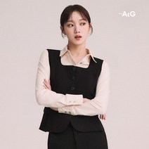 [론칭가 69 900원] 더엣지 23SS 스프링 베스트, 바닐라, 77