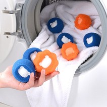 PK글로벌 4+1 드럼세탁기 팬더 캐릭터 엉킴방지 세탁 헤어볼 머리카락 동물털 제거 스펀지볼, 원형, 4+1 (5개입)