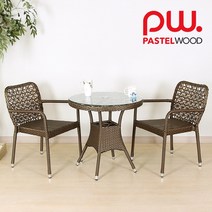 카페테이블세트 커피숍 야외테이블세트 라탄테이블세트 테라스 펜션 야외용의자세트 탁자, 의자 1개