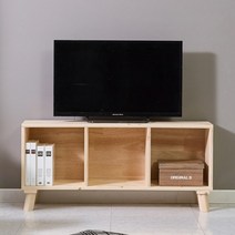 아이퍼니처 UV 원목책장 소나무 1단3칸(원목다리)