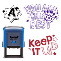 [자동스탬프]스타일리쉬 영어 칭찬 도장 스탬프(트로닷4929), 4.GREAT JOB, 1. 청보라(바이올렛)