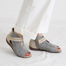 지쎄수제화 썸머 오픈토 스트랩 부츠 [2color] 카멜브라운