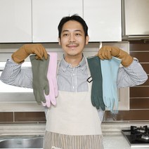 [깔끄미네] 주방용 다용도 라텍스 컬러 고무장갑 5개입 라텍스 글러브 주방용품 소형 중형 대형 설거지 장갑 식약처고무라텍스장갑, (다크)그린5개, L(대형)