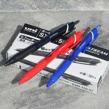 시둥마켓 +[시둥마켓]+_ 검정펜 제트스트림 접착롤링펜 선물용볼펜 사라사펜 제트스트림볼펜, 유니 제트스트림 0.7mm 유성볼펜 1다스(10자, 레드 1다스