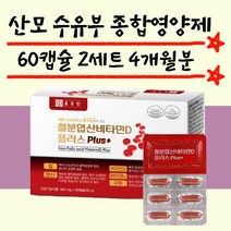 임신 출산후 영양제 엽산 비타민D 철분제 60정 2개