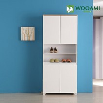 [우아미아이] [우아미가구]코모노 높은 신발장800, 색상:화이트
