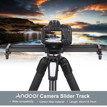 DSLR 카메라 캠코더 폰용 미니 볼 헤드 폰 클램프가있는 1/4 quot및 3/8나사가있는 Andoer 금속 및 탄소 섬유 트랙 슬라이더