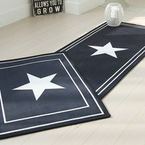 자체제작 스타 매트 + 주방매트 set (블랙)