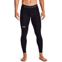 Under Armour 남성용 스탠다드 히트기어 레깅스 미드나잇 네이비 (410)/블랙 L Tall, 4X-Large, Black (001)/Pitch Gray