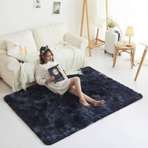 가팡 미끄럼방지 극세사 러그 카페트 네이비 60*160CM