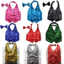 웨이터조끼(성인용L XL)스팡클조끼 반짝이조끼 웨이터조끼(성인용L XL), 블루L, 1개