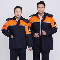 겨울 작업복 절연복 패딩 공장 유니폼 주유소 용접복, D 정전기 방지-블리치 라이트그린 XXL
