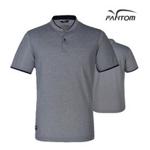 팬텀 골프 fantom남성 헨리넥 원버튼 반팔 카라티셔츠 F21102TO603_NA, 095, NA