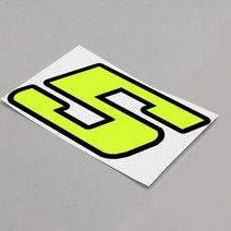 헬멧스티커 오토바이 헬멧 자동차 바이크 데칼 스티커 JKZ-STKART 비닐 다이 컷 더블 레이어 번호 네온 형, 05 5_02 60mm high