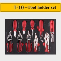 워크샵 캐비닛 차고 도구 트롤리 소켓 조합 렌치 펜치 육각 서랍 EVA 래칫 체계 세트 자동차 수리용, T10-Not Trolley