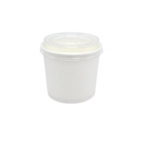 피크닉하우스 일회용 종이 컵밥용기 350ml + 투명 뚜껑 세트, 100개입, 2개