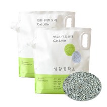 생활공작소 먼지없는 벤토나이트 고양이 모래, 2개, 6kg