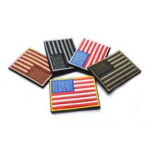 찍찍이 자수 장식 성조기 미국 국기 벨크로 와펜 패치