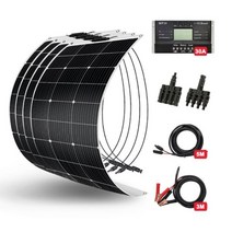 Dokio 태양 전지 패널 키트 RV 자동차 보트 모바일용 12V 배터리 충전 컨트롤러 포함 18V 100W 200W 400W, 18V 400W Set
