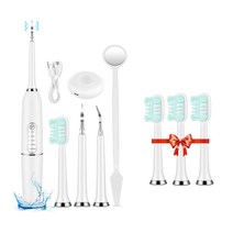 구강 세정기 이빨 물청소기 스케일링 워터 세척기 전기 소닉 치과 스케일러 치아 미백 치아 치석 제거제 치아 얼룩 타르타르 제거 도구 tartar scraper 휴대용 218, 협력사, 흰색 3을 입력