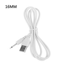 USB 충전 케이블 코드 범용 USB 2.5 AUX 오디오 모노 전원 공급 장치 충전기 15 / 16 / 17 / 19 mm 2.5mm 오디오 케이블, 16mm.