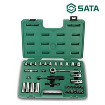 [SATA] 수공구세트 1/4인치x3/8인치 소켓 및 비트 세트 44PCS 09527