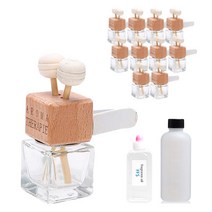 [디퓨저 KIT] 차량용 우드사각리드세트 10개 만들기, 레몬 50ml, 레몬 10ml