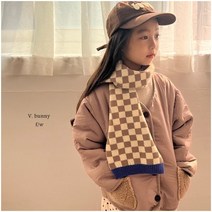 람이람이 7컬러 체크 목도리 FW 남매 커플룩 여아 남아 아동 초등 키즈 주니어 어린이 추천 넥워머 머플러