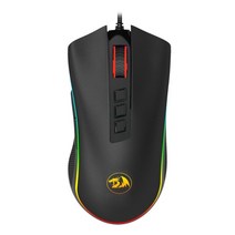 스타크래프트마우스 서든어택 버티컬 손목보호 Redragon COBRA M711 RGB USB 유선 게임용 마우스 10000 DPI 9 버튼 마우스 컴퓨터 PC 게이머용 57, 협동사, 검은 색