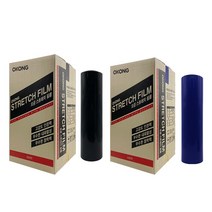 오공 스트레치필름 파레트포장 흑랩 청랩 검정랩 20T X 400M, 1. 오공 흑색랩 20T X 400M - 4롤