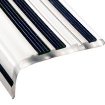 빅스몰즈 계단 미끄럼방지 논슬립 고무 몰딩 마감재, 투명 (줄무늬-블랙), 180cm, 1개