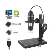 USB 디지털 현미경 1000X 1600X 휴대용 전자 현미경 내시경 줌 카메라 LED 돋보기 전화 납땜 수리, CHINA_1600X | USB Lift Stand