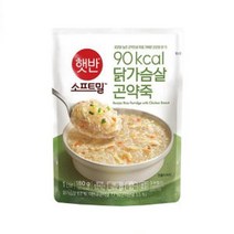 상세정보참조 햇반소프트밀 닭가슴살 곤약죽 180g, 6개