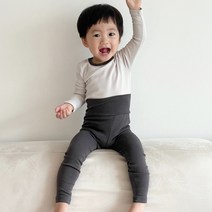 부드러운 면모달 아동 배앓이 겨울 실내복 세트 유아 내의