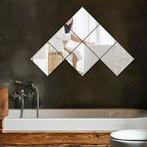 벽에 붙이는 안전 아크릴 거울 현관 사각 욕실 전신 어린이집 _ 22092786EA, 쿠팡 4번샵 15cm X 15cm 1mm