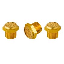Quickun 공압 머플러 소음기 0.3cm1/8인치 수나사 황동 에어 배기 소결 브론즈 3팩, 1/8 Male-3pcs
