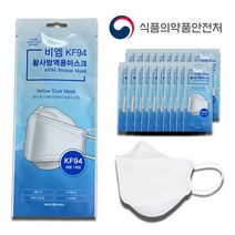 1매당 300원 비엠 KF94 마스크 개별포장 대형 20매 50매