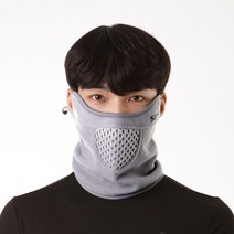 수이골프 방한 겨울 마스크 넥워머 골프 스포츠 스키 조깅 등산 라이딩 바이크 낚시, 방한마스크_그레이, B형(귀가림X), M