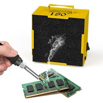 180° 납땜 연기 추출기 흡수기 방지 납땜용 DIY 작업 팬 교체 필터가 있는 소음 없는 최적화된 3000 RPM 흡입 유닛