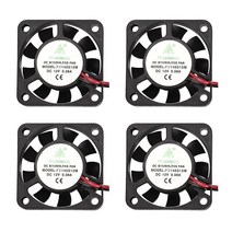 Generic 4피스 3D 프린터 팬 40X40X10mm 2핀 조용한 송풍기 브러시리스 미니 냉각 12V 0.08A DC 280mm 케이블 포함 프린터 DVR 및 기타 소형 가