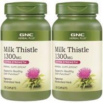 GNC 밀크 씨슬 1300mg 엑스트라 스트렝스 캐플렛, 120개입, 2개