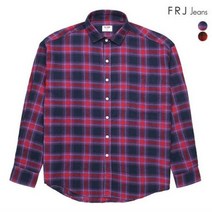 FRJ 남성 오버핏 플란넬 체크 셔츠 F94M-SH088A